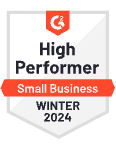 G2 High Performer Small Business Winter 2024