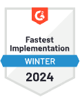 G2 Fastest Implementation Winter 2024