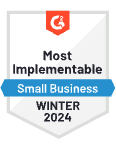 G2 Most Implementable Small Business Winter 2024